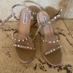 Steve Madden studded wedge sandals size 9 good condition